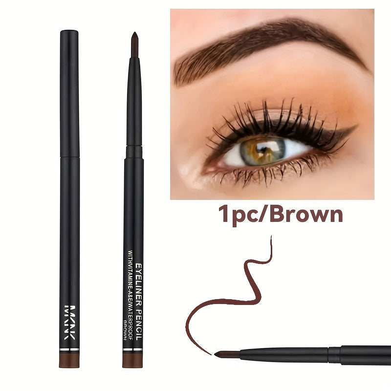 Long-Lasting Vibrant Waterproof Eyeliner Pencil - High Pigment, Gentle on Eyes, Smudge-Proof, Easy to Apply, Cruelty-Free Makeup Tool for Women