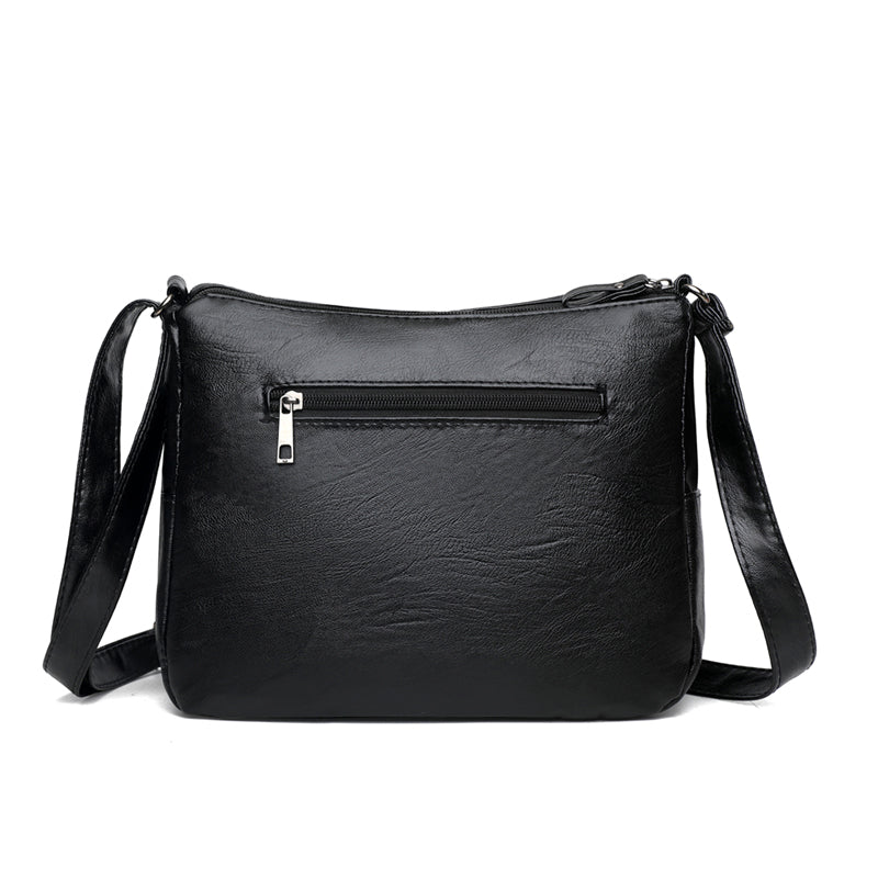 Flower Pattern Crossbody Bag, Fashion Zipper Shoulder Bag, Casual Purse For Women