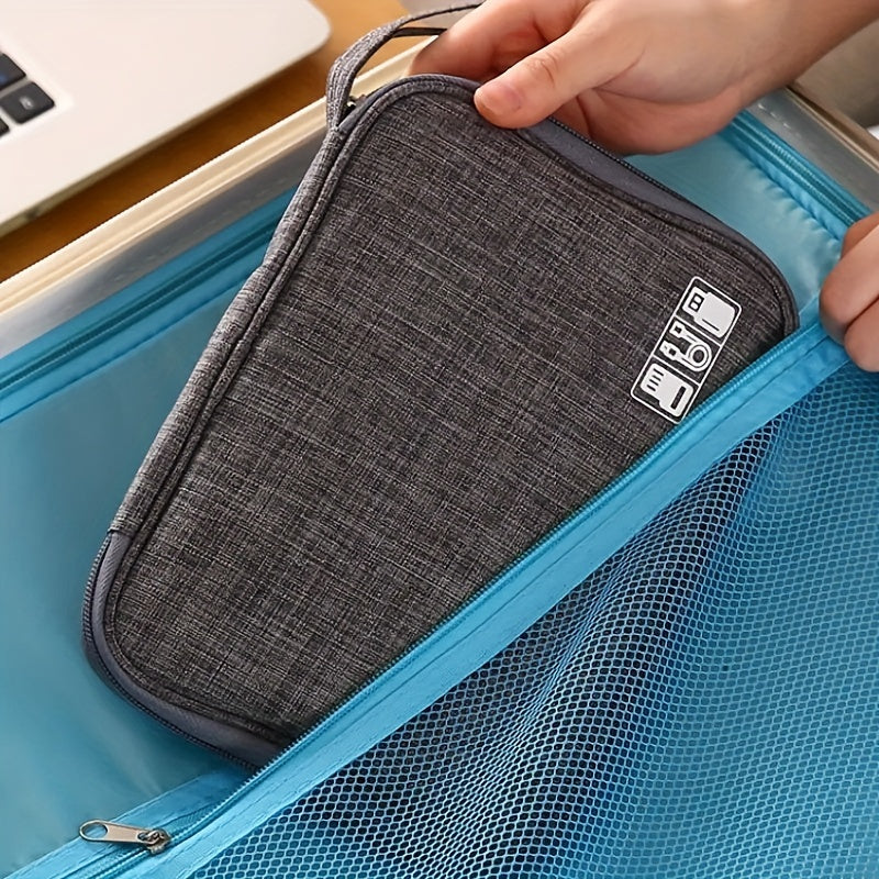 Large Capacity Electronics Organizer, Data Cable Power Storage Bag, Lightweight USB Charger Case & Travel Accessories