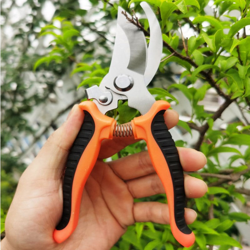 One set, branch scissors, stainless steel fruit scissors, multi-functional branch scissors, garden scissors, anti-slip, labor-saving, manual pruning scissors