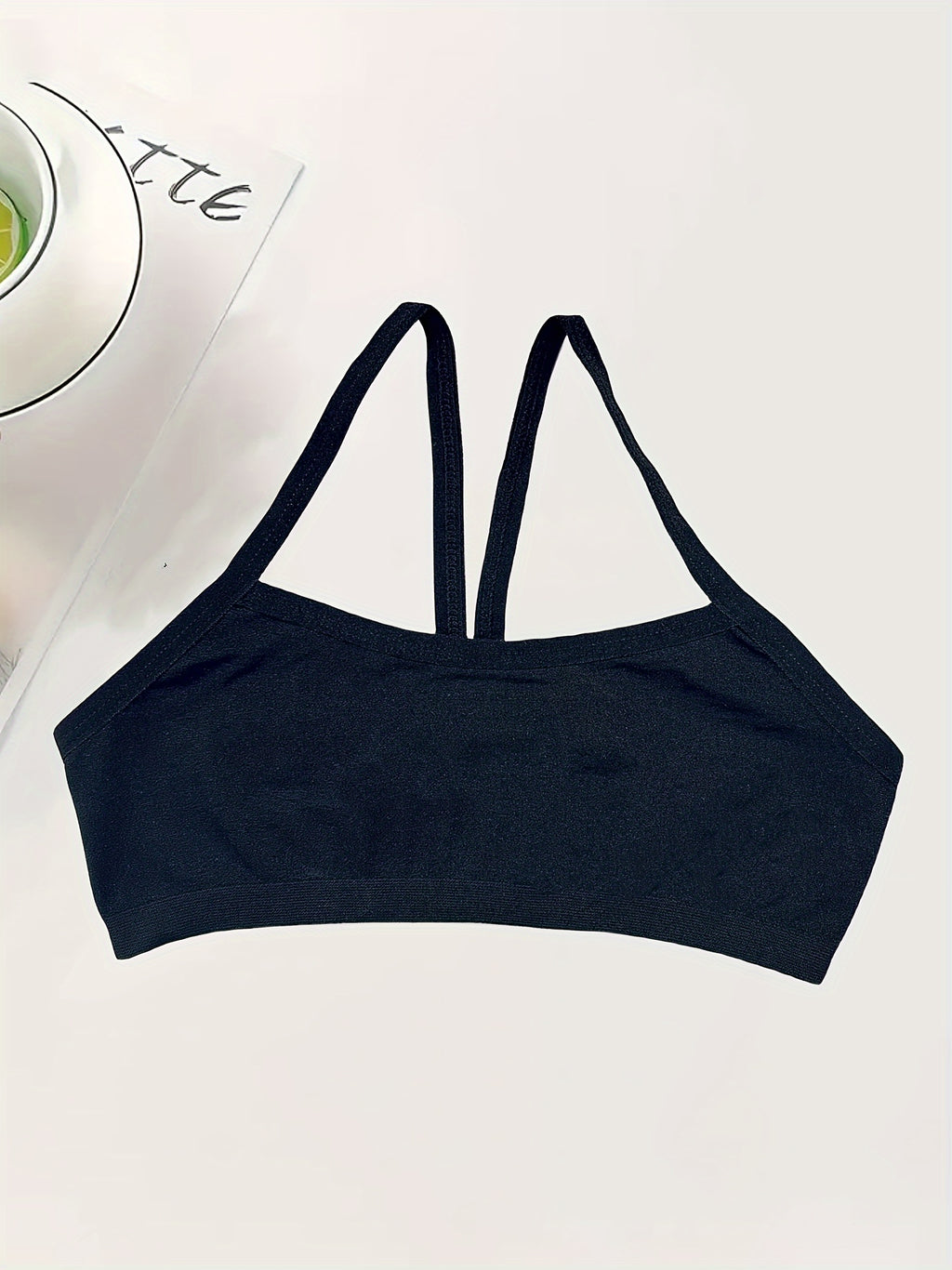 Holiday Style 4pcs Girls Training Bras Stretchy Sports Bralette Sleeveless Crops Tank Tops Underwears For 6-14 Years Old Kids