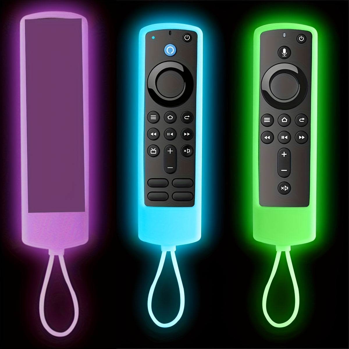 5.59inch Glow-in-the-Dark Silicone Case Cover for Fire TV Stick 4K with Alexa Voice Remote - Protect Your Remote and Enhance Your Gaming Experience, Compatible with 4K+, Lite, Cube, Includes Lanyard for Easy Access