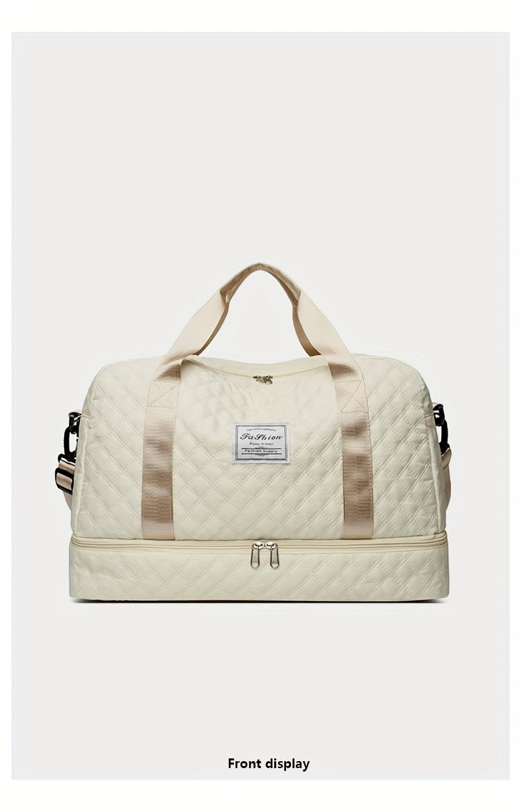 [Luxury Travel Bag] Extra Large Luxury Women's Gym Duffel Travel Bag | Multifunctional with Wet/Dry Separation, Convenient Side Pockets, and Independent Shoe Compartment - Lightweight Maternity Bag Storage Bag for Short Trip