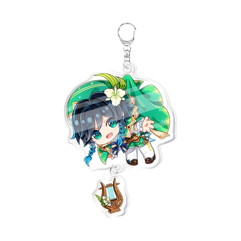 Game Anime Acrylic Keychain Cartoon Japanese Cute Bag Key Chain Keyring Ornament Bag Purse Charm Accessories