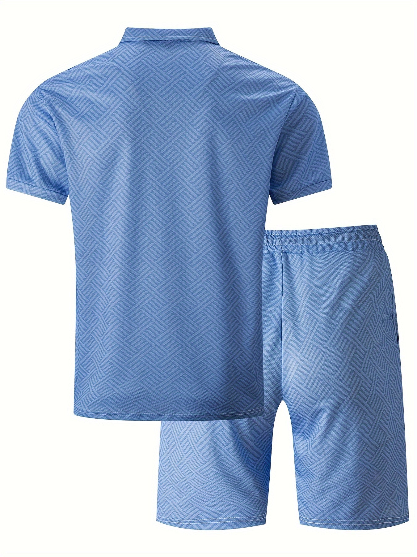 Men's T-shirt short sleeve + shorts casual sports suit blue