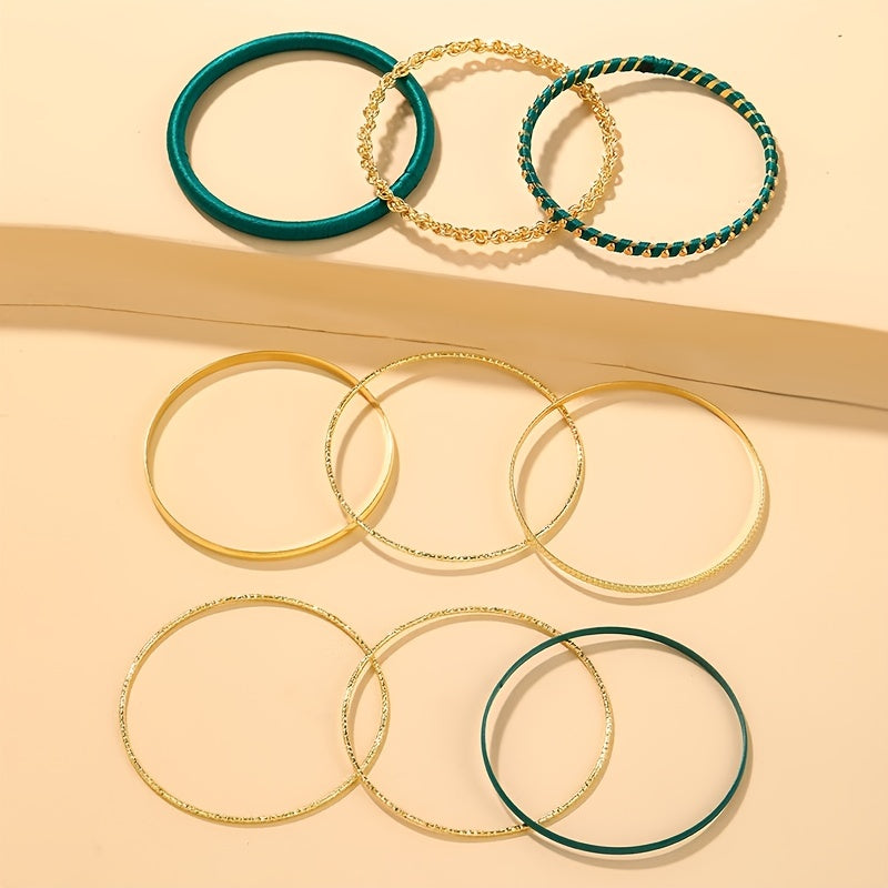 Boho Style Bangle Bracelet Special Large Bangle Set For Women &   9 Pcs