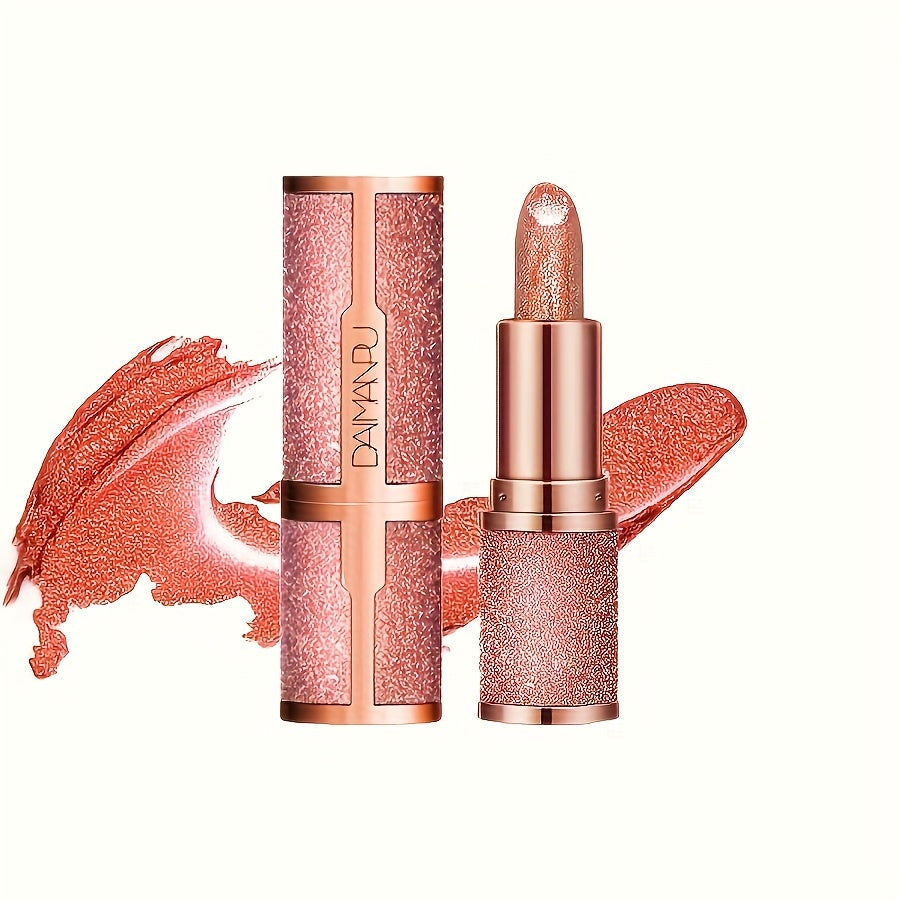 [Rose Lipstick] Long-Lasting Rose Smoke Powder Lipstick | Glossy Velvet Texture, Waterproof & Anti-Fouling, Shimmering Pink Shade | Perfect for Valentine's Day Gifts & Casual Attire
