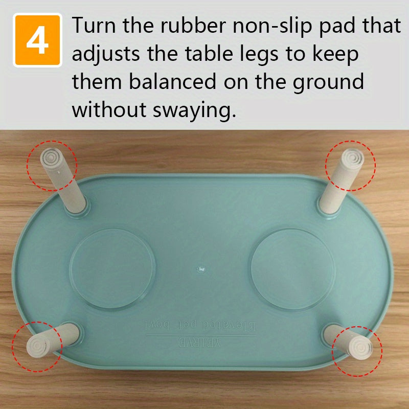 Pet Table Cat Bowl Dog Bowl Pet Double Feeding Bowl Neck Protection Non-Slip Bowl Water Food Feeder