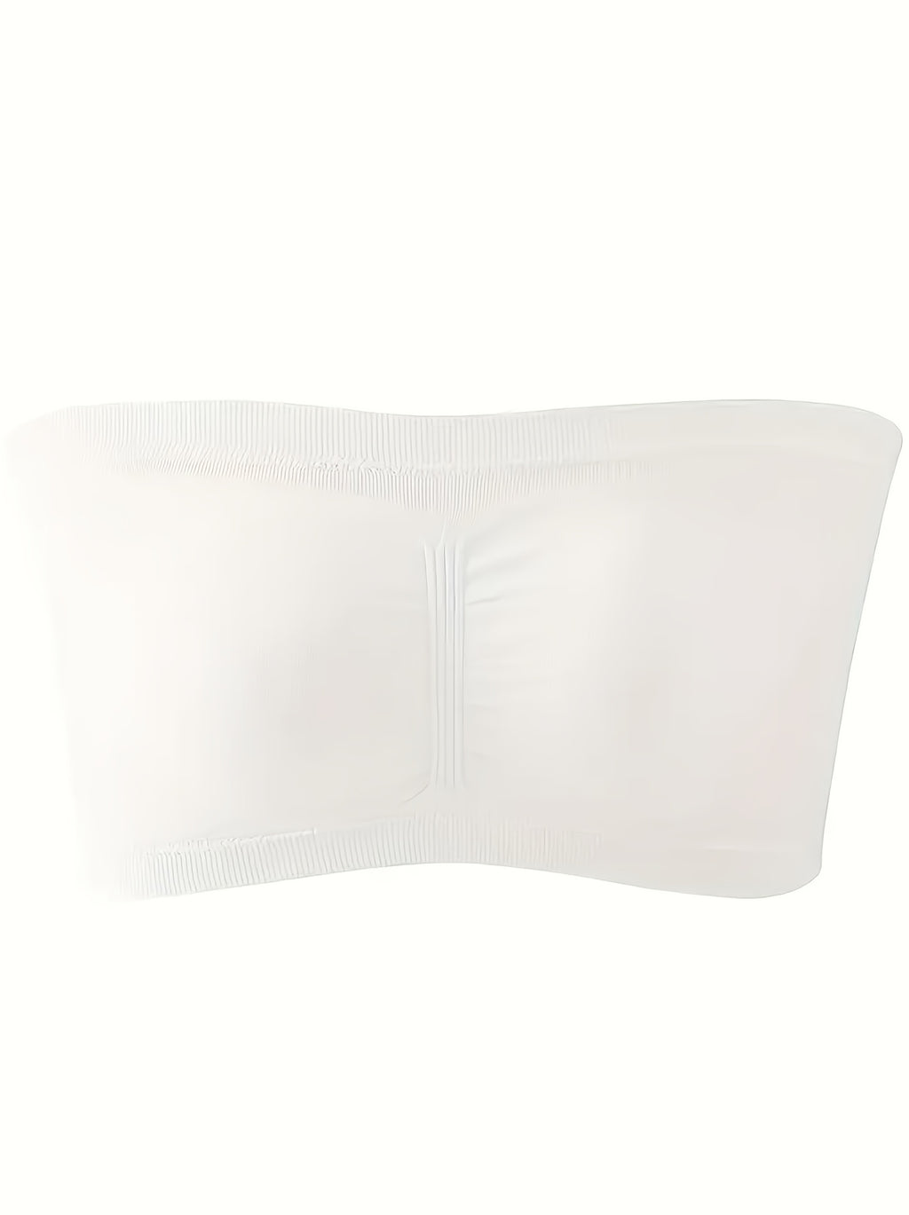 Plus Size Double-Layer Anti-Slip Strapless Bra with Removable Pads - No Underwire Seamless Smoothing High Elasticity Black Camisole Top for Casual Attire, Comfortable Daily Wear, Offshoulder Fashion, Smooth Fabric Finish