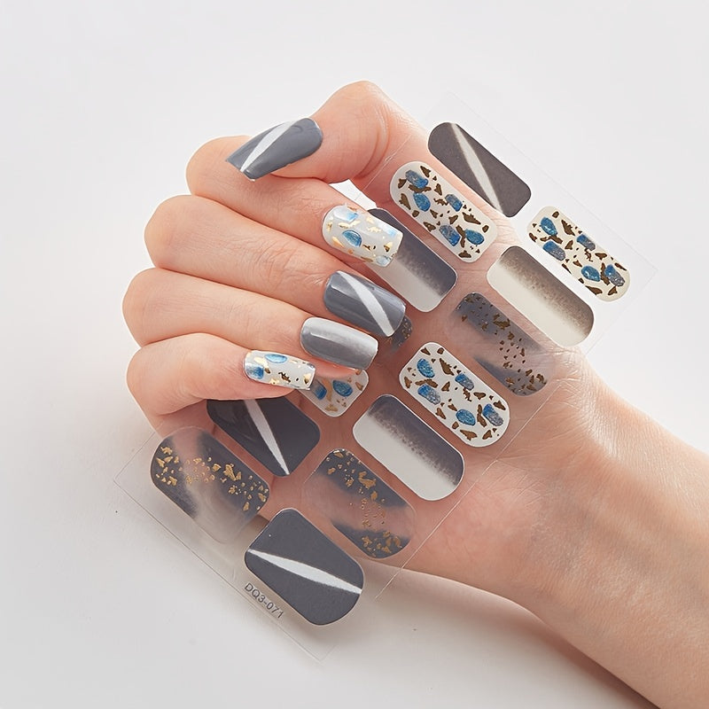 Full Nail Stickers, Elegant Full Wrap Nail Stickers, Self-adhesive Nail Decals For Women