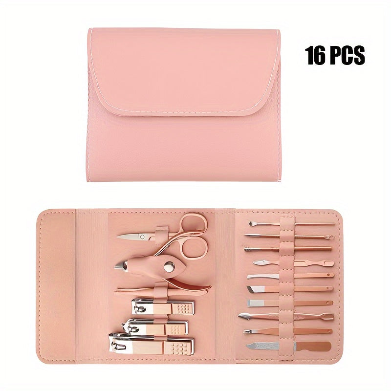 Nail Clippers Manicure Tool Set, With Portable Travel Case, Cuticle Nippers And Cutter Kit, Professional Nail Clippers Pedicure Kit, Grooming Kit For Travel