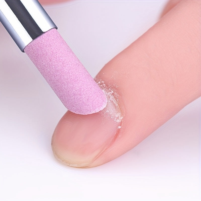 Quartz Scrubs Stone Cuticle Stick Pen, Nail Art Grinding Pen Nail Polish Manicure Care Tools, 3 Pcs