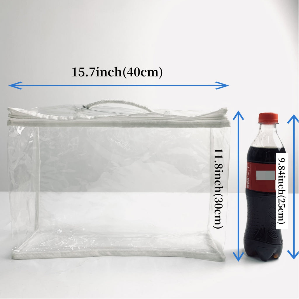 1pcs/2pcs 2-Pack Transparent PVC Travel Makeup Bag, Waterproof Cosmetic Pouch for Travel, Portable Quilt Blanket Storage Bag