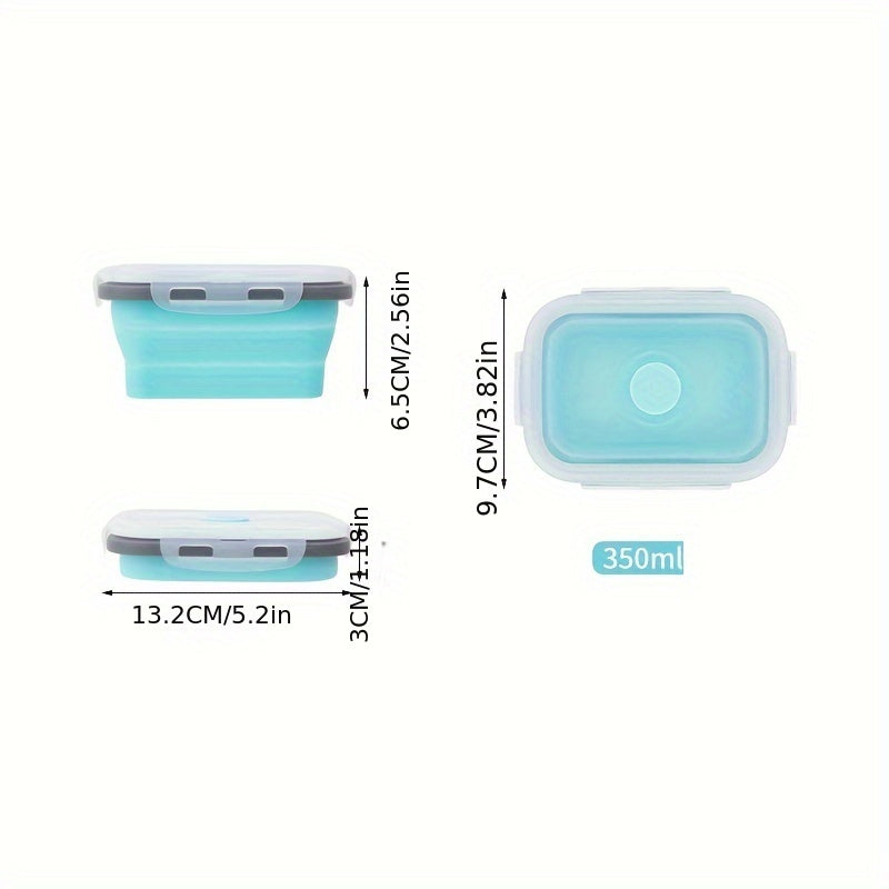 [Silicone Food Container] Collapsible Silicone Food Storage Container - BPA Free - Microwaveable - Freezer, Dishwasher Safe - Space Saving Stackable - Collapsible Leftover or Meal Prep Lunch Box Containers