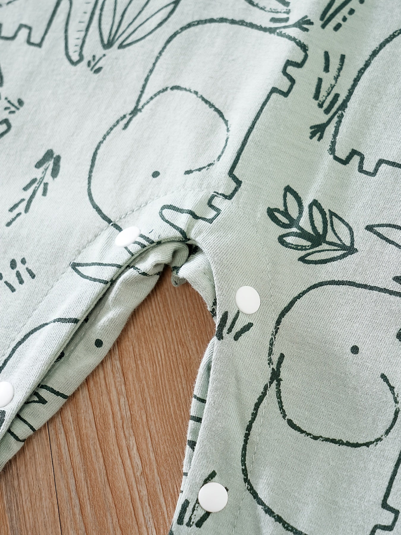 yierying Baby Boys' Long Sleeve Jumpsuit Romper - Mint Green & White Two-in-One Outfit, Soft Everyday diaper-changing onesie for Newborns & Infants, Easy Hand Wash Care, Perfect for Outdoor