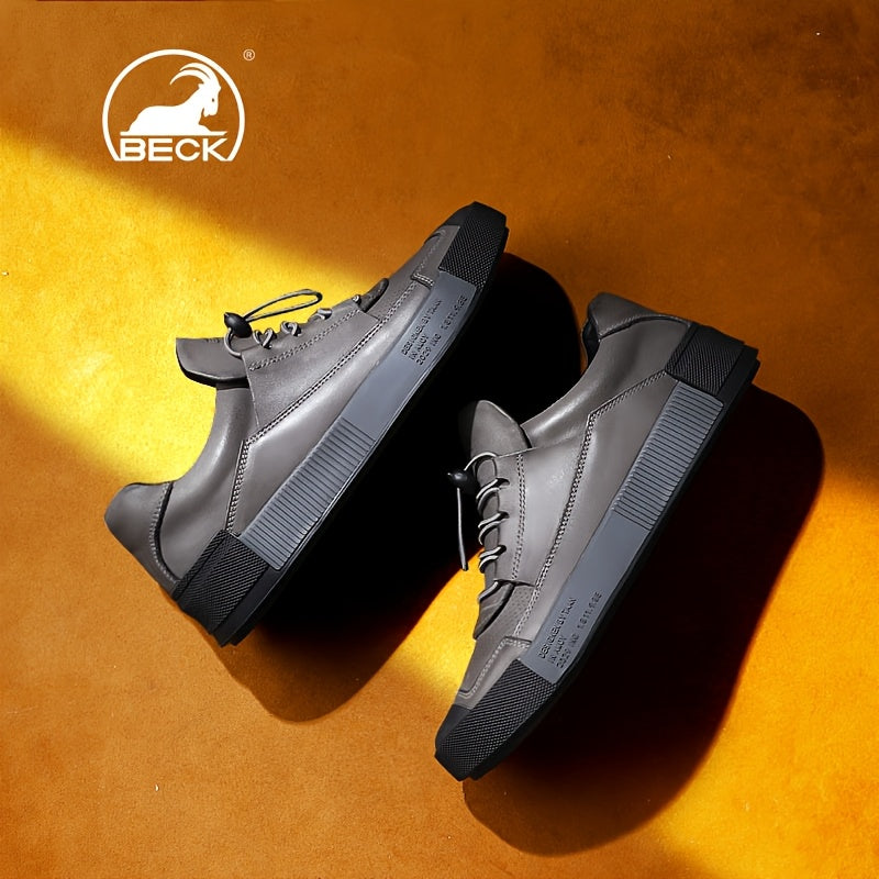 Men's Genuine Leather Lace-Up Shoes - Minimalist Formal & casual Shoes, Cushioned Insole & Non-Slip Rubber Sole for Office, Everyday, Semi-Formal Events - All-Season Everyday dress shoes, Office Footwear, Stylish Footwear, Br