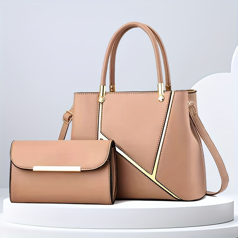 Crossbody Bag 2pcs Set Fashionable Handbag New Style Women's Shoulder Bag Small Wallet Carry-On Bag