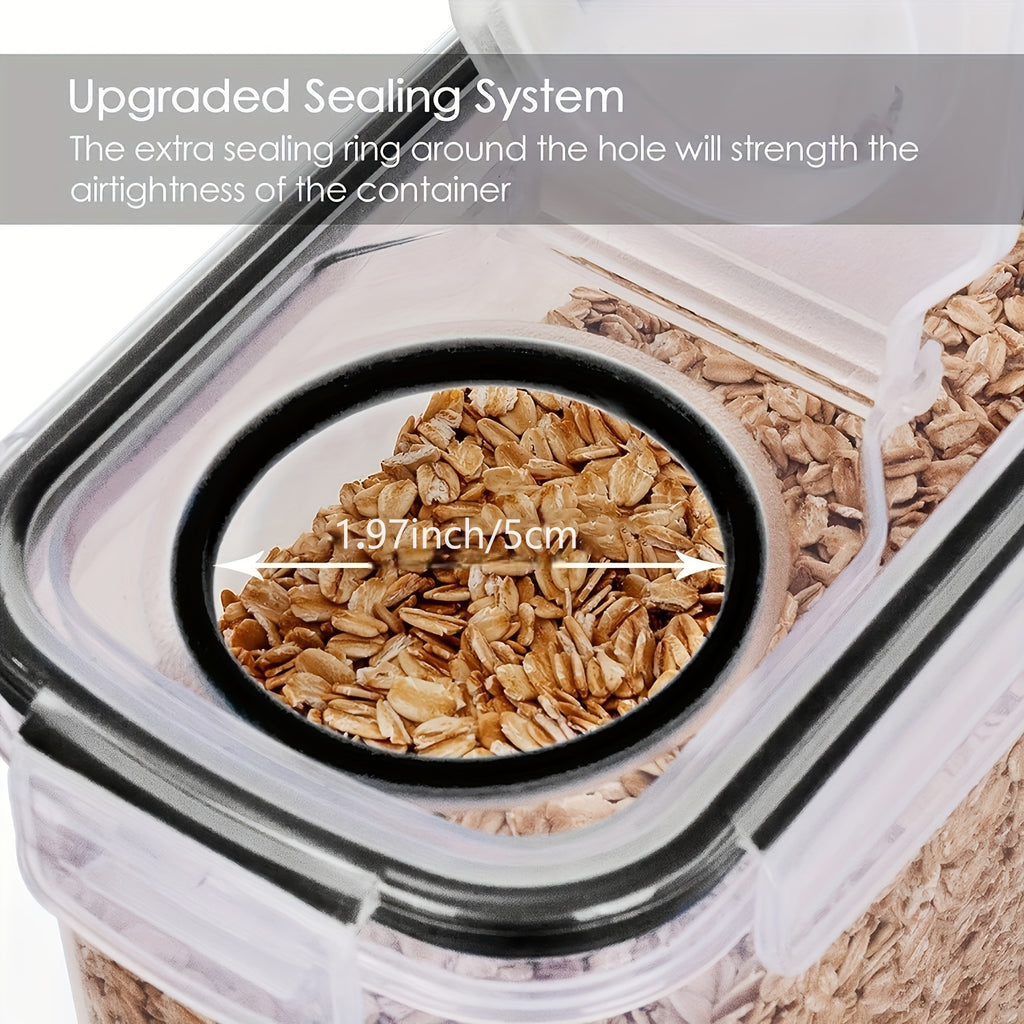 Set of 2/4 Cereal Storage Containers, Made from Bpa-Free Plastic, Designed to Be Airtight for Storing Food. Each Container Holds 2.5 Liters (88 Ounces) And Is Suitable for Cereals, Snacks, And Sugar. This 4pcs Set Includes Ce