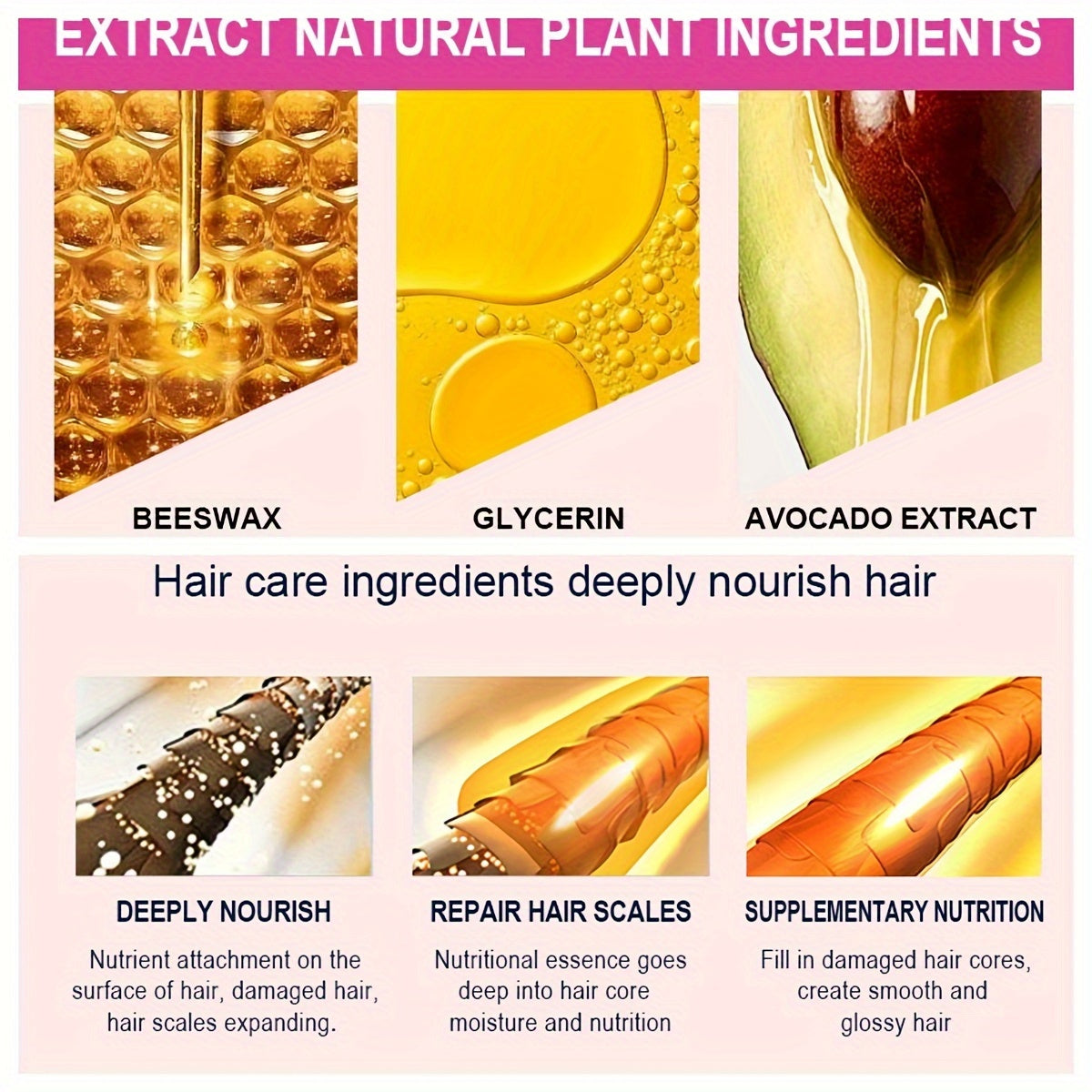 Cherry Blossom Scented Hair Wax Styling Stick 15g Long-lasting Hold Natural Fragrance Volumizing Shine for Men and Women Universal Holiday Gift