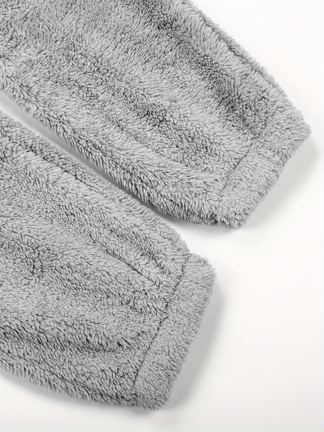 Fuzzy Hooded Pajama Jumpsuit For Music Festival, Comfy & Cute Long Sleeve Zipper Pajamas, Women's Lingerie & Sleepwear