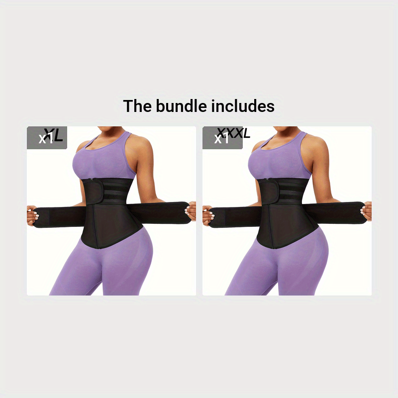 Premium Neoprene Waist Trainer & Sauna Sweat Belt - Zip-Up, Non-Slip for Enhanced Workout Sweating, Tummy Control & Back Support, Lightweight & Stretchy Fabric, Perfect Curve Design for Fitness & Wellness