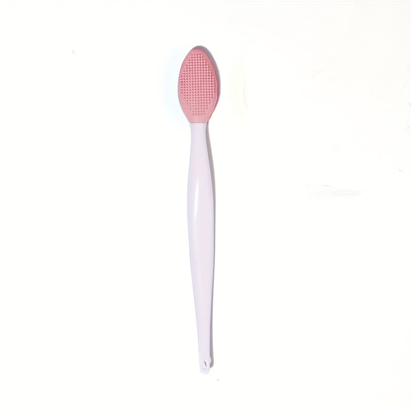 1pc/2pcs Beauty Light Beige Care Wash Face Silicone Brush Exfoliating Nose Clean Brushes Tools with Replacement Head, Skincare Routine, Facial Cleansing, Ergonomic Design, Gentle Exfoliation, Durable Silicone, Highquality Mat