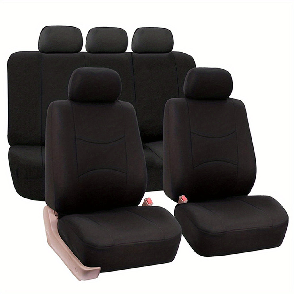 Polyester Universal Fit Car Seat Cover Full Set for 5 Seats Cars