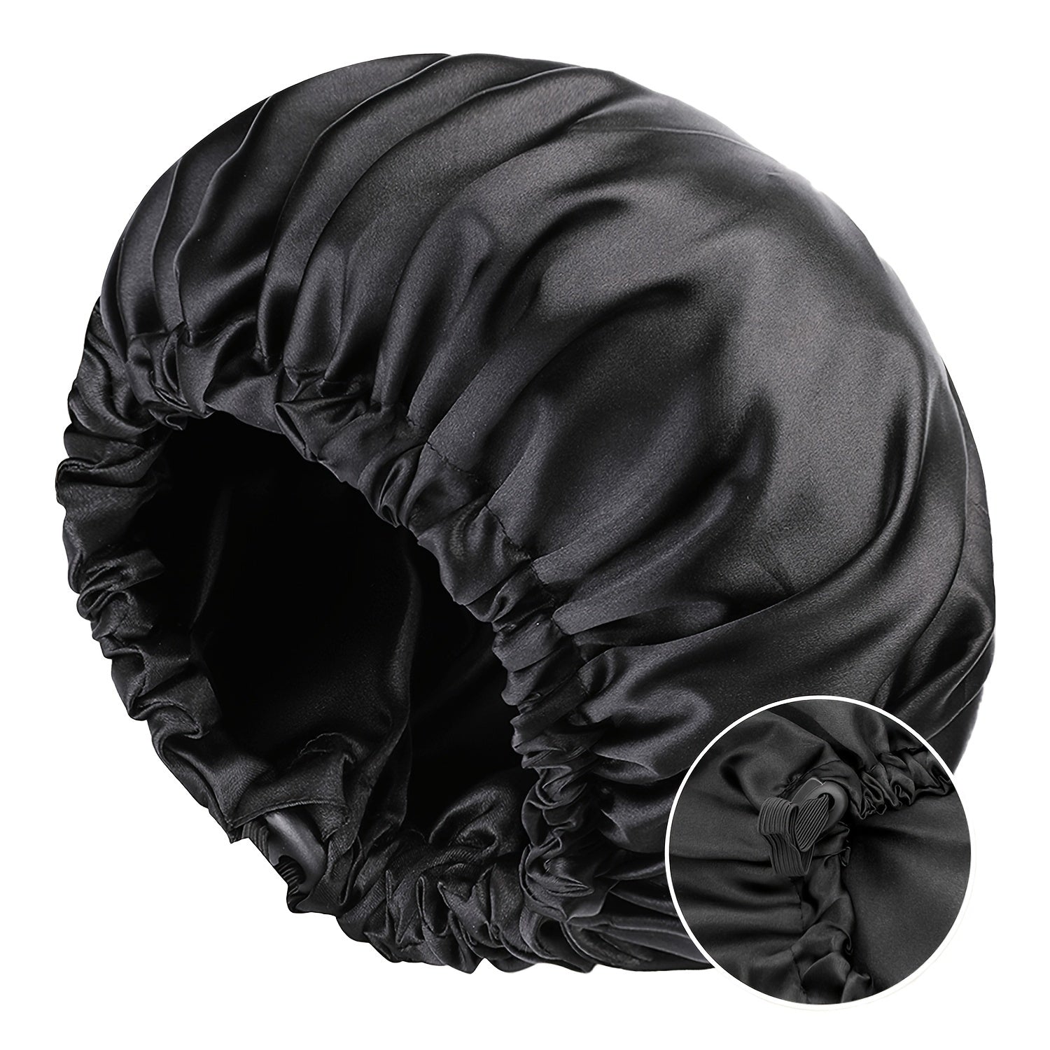 Satin Bonnet For Sleeping Adjustable Bonnet For Curly Hair Bonnets Double Layer Large Satin Lined Sleep Cap For Women