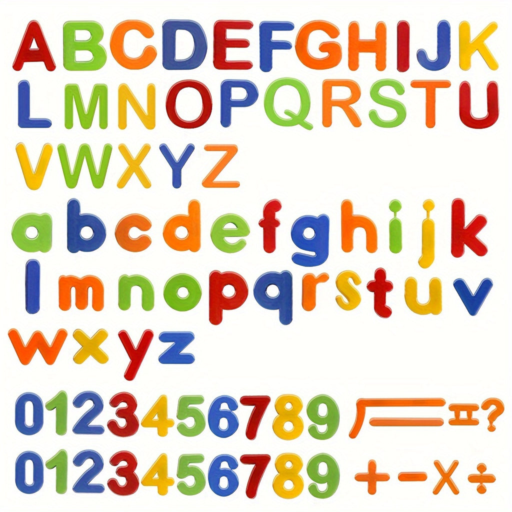 Plastic Alphabet Magnets for Children, Featuring Magnetic Letters And Numbers for Educational Purposes. Ideal for Spelling And Counting, These 80pcs Sets Include Both Uppercase And Lowercase Letters, Making Them Perfect Learn