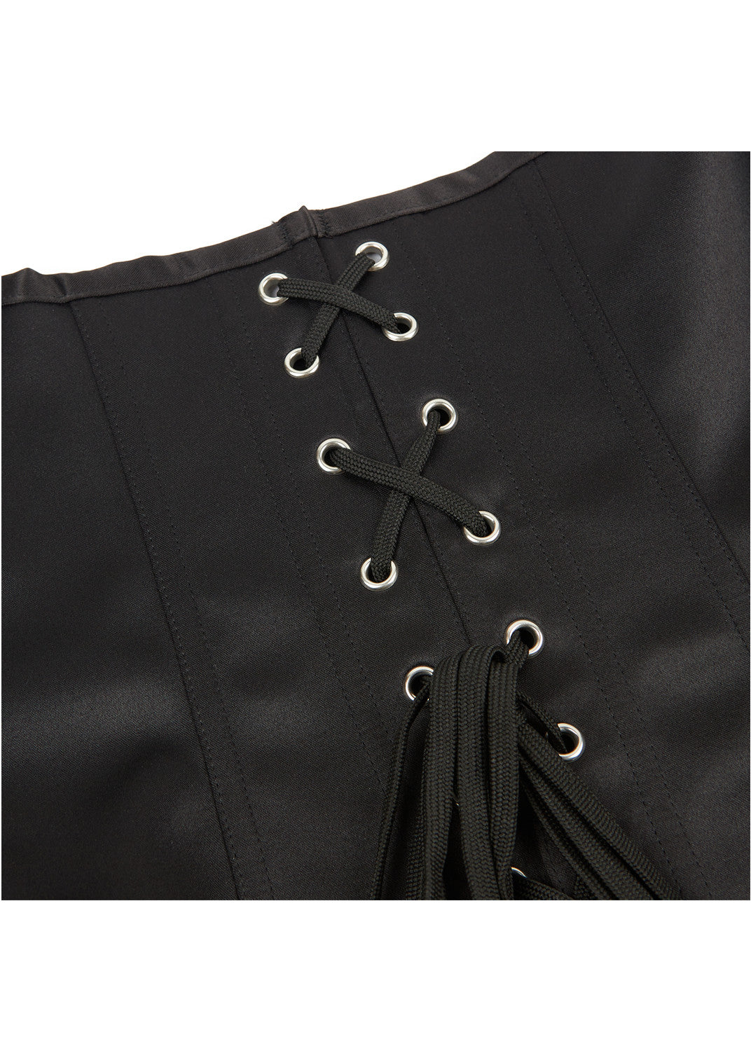 Corset Tops Womens Satin Renaissance Lace Up Boned Bustier Floral Push Up Bodycon Shaperwear