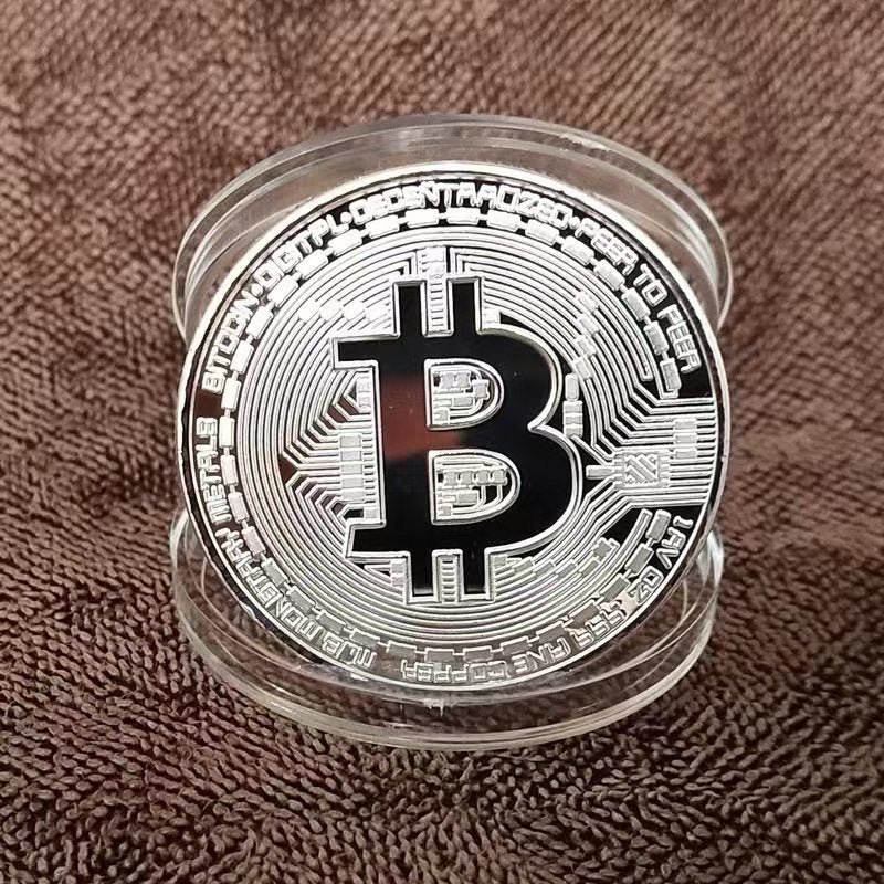 Golden Commemorative Coin Of Bitcoin, A Virtual Currency, As A Business Gift Item With Coin Craftsmanship For Foreign Trade.