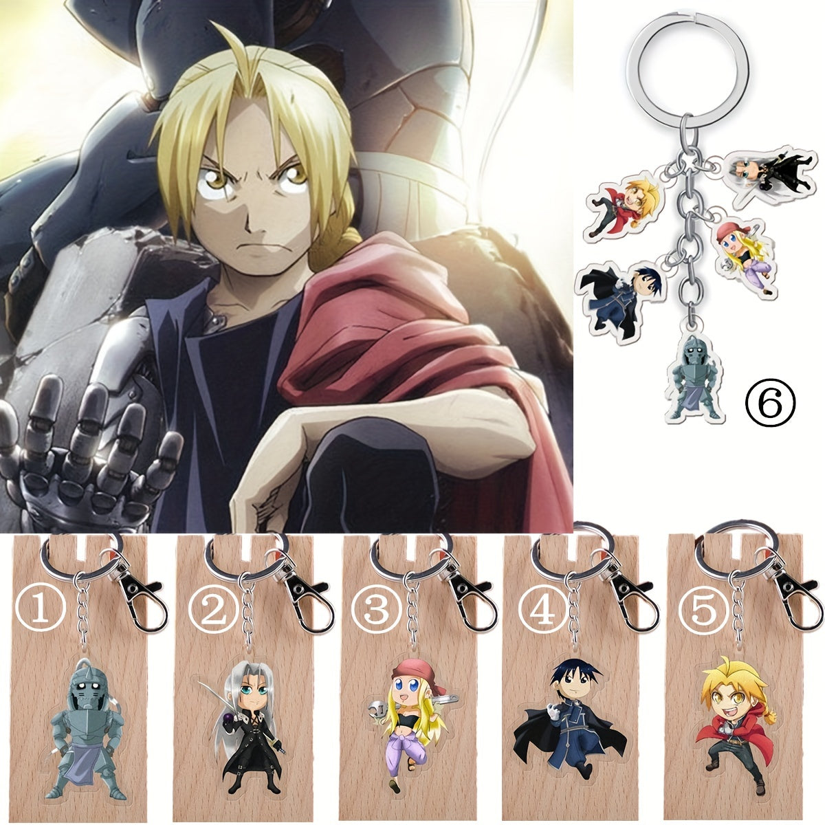 Double the Fun: Anime Figure Acrylic Keychains!