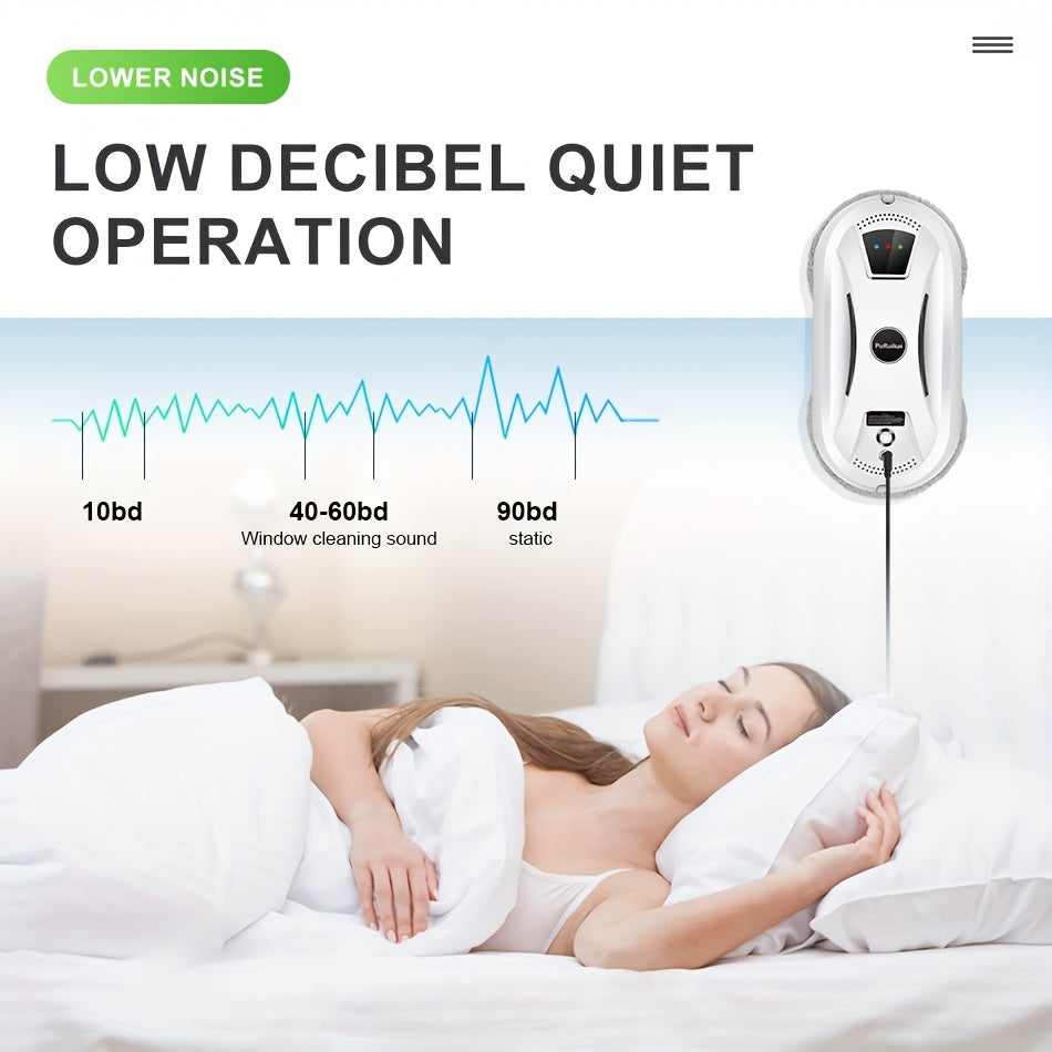 Local Warehouse Ultra-Thin Automatic Window Cleaning Robot PuRuiKai for Room Glass Cleaning