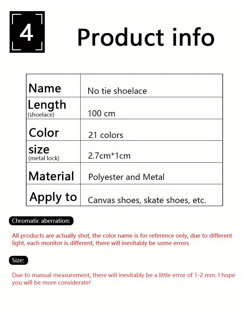 [Polyester Sneaker Accessories] White Polyester 1Pair Women's Sneaker Accessories, No Laces with Buckles