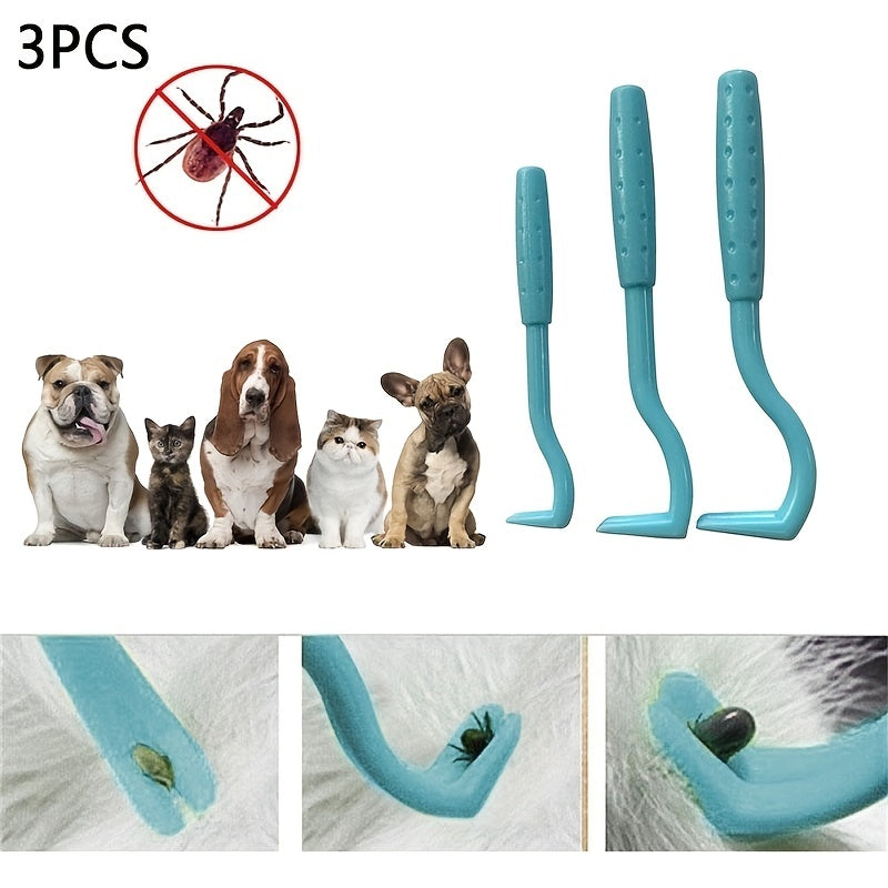 Pain-Free Tick Removal Tool For Dogs And Cats - Plastic Tick Puller And Grabber For Entire Head And Body