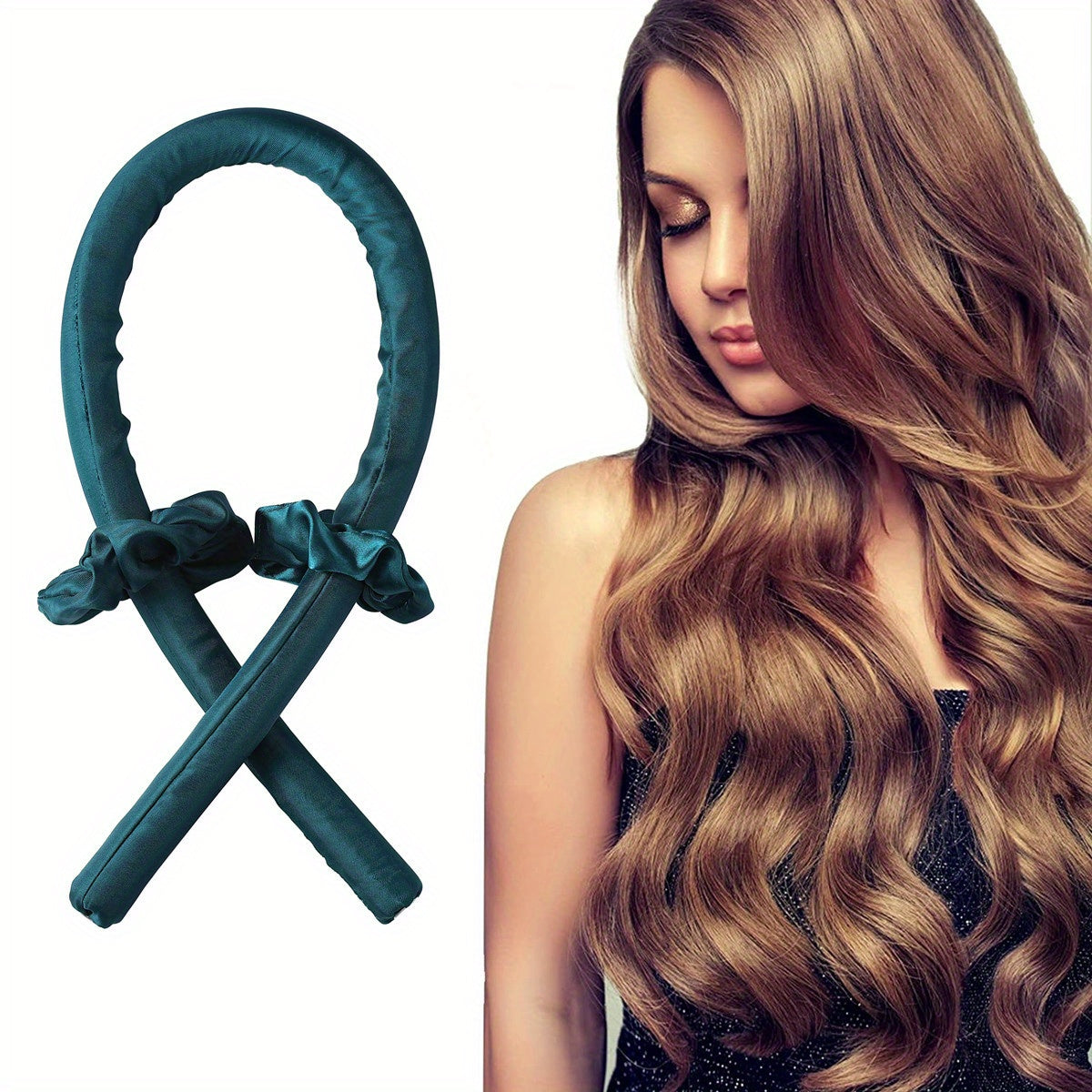 3pcs/Set Heatless Curling Rod Headband With Hair Ties - DIY Lazy Ribbon Hair Curler Tool For Effortless Waves And Curls