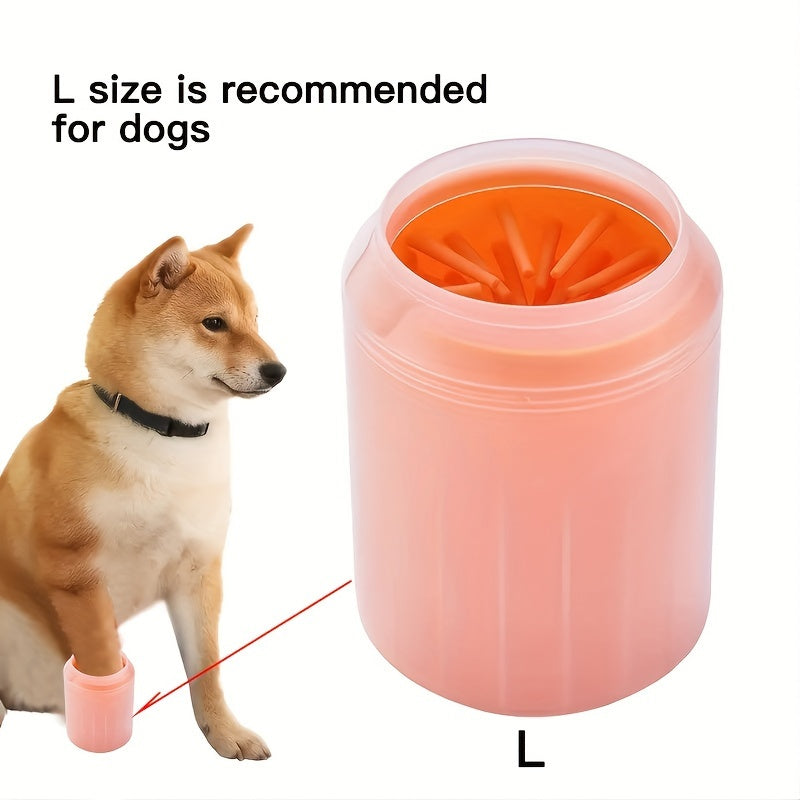 Portable Soft Silicone Pet Paw Cleaner Cup with Brush - Turquoise & Black Dog & Cat Paws Washing Cup, Non-Slip Base, Easy-Clean Durable Design for Indoor/ Use, Dirt & Debris Remover for Paws Before/After Walks, Dog Grooming,