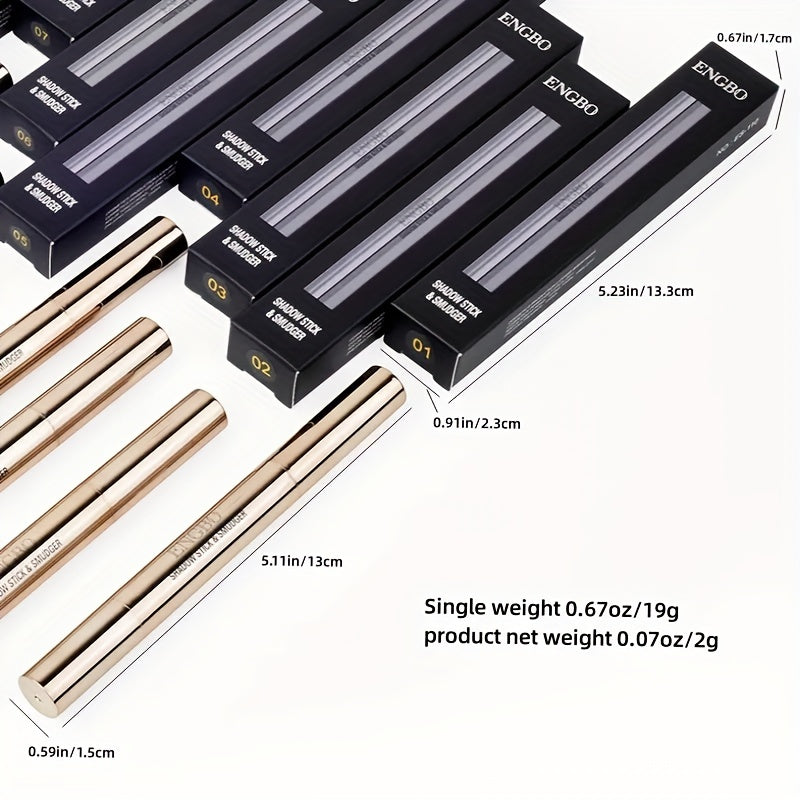 Eyeshadow Stick With Sponge Tip Glitter Creamy Eyeshadow Pencil Crayon Brightening Makeup (12 Midnight Black Matte) With Soft Waterproof Long Lasting Eyeshadow Highlighter Makeup For Music Festival