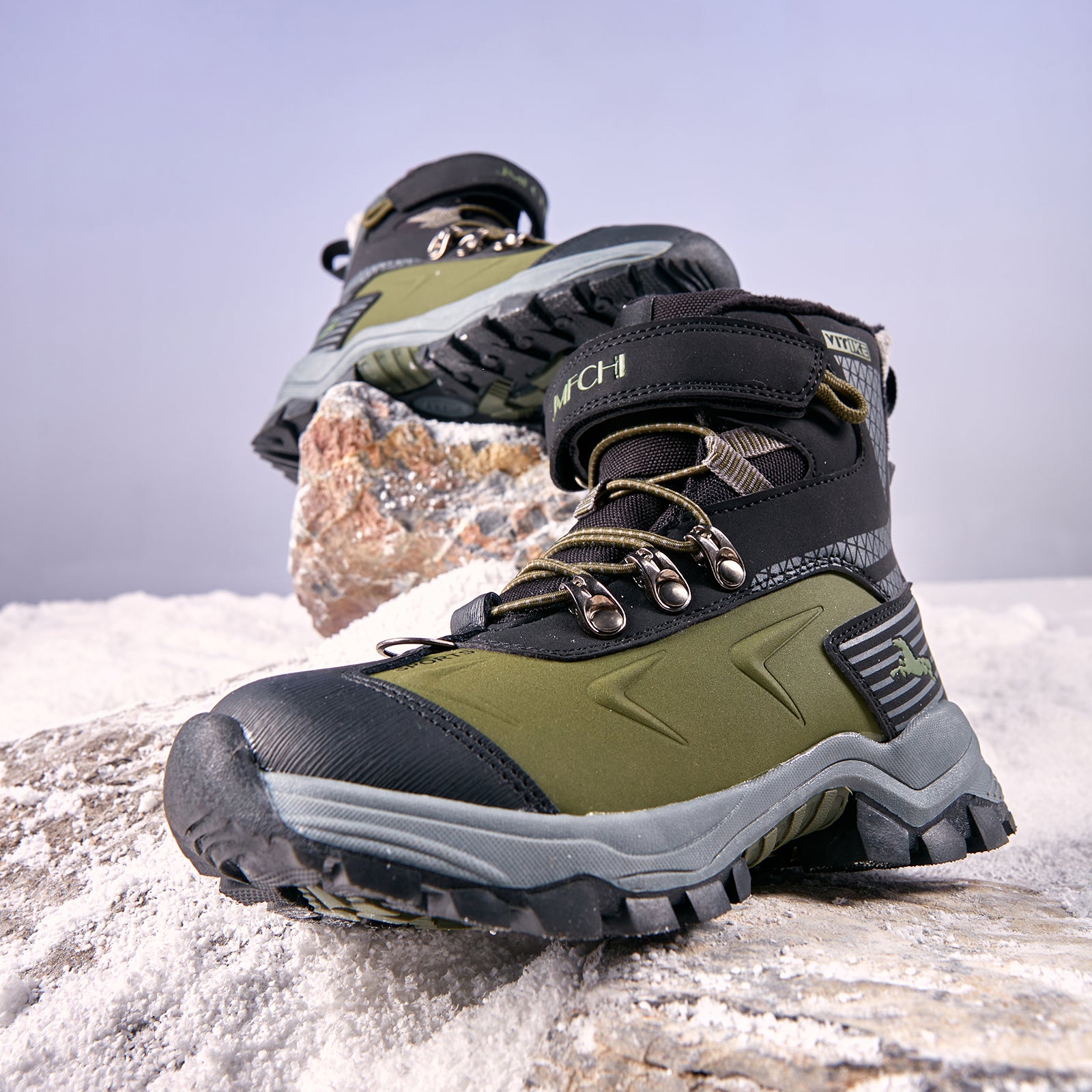 Boys Snow Boots, Anti-Slip Shoes For Outdoor Hiking Climbing Winter