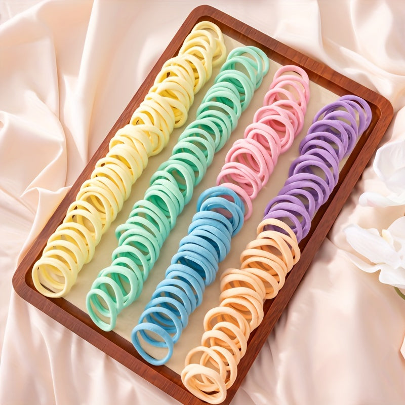 50pcs/100pcs High Elastic Hair Ring French Style Thick Women's Hair Rope Graduation Gift