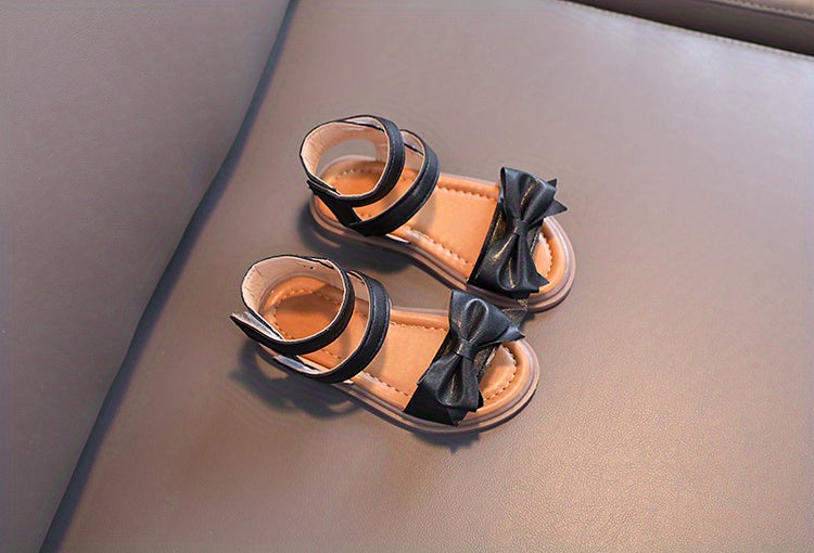 Girls' First Walkers Baby Sandals with Closure - Soft TPR Sole & PU Upper, Non-Slip Beach Shoes for, Star & Princess Patterns, Open-Toe Summer Footwear for New Walkers (Pink/White) - Easy On/Off Girl Footwear