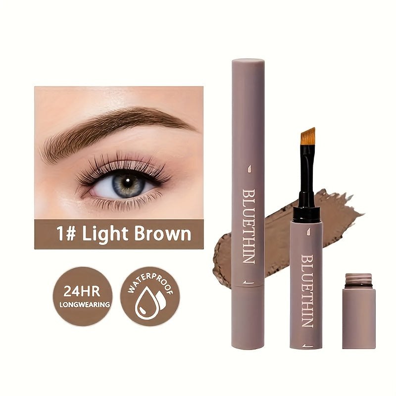 Waterproof and Sweat Proof Double-ended Eyebrow Cream - Smudge Proof Long Lasting Makeup Without Separation - Eyebrow Pencil With Matching Brush Eyebrow Pomade