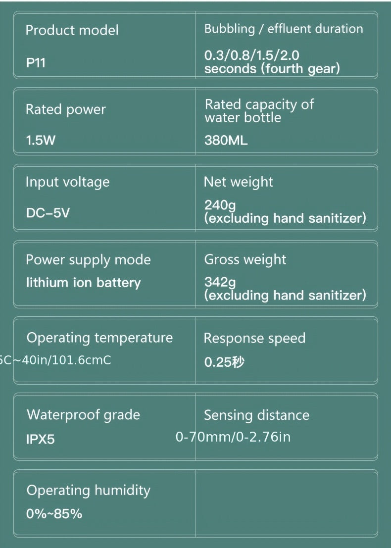 12.85oz Automatic Soap Dispenser with Touchless Sensor - Wall-Mounted, Rechargeable Lithium Battery, USB Charging, Modern Design for Bathroom And Kitchen, Bathroom Soap Dispenser|Modern Soap Dispenser|Touchless Soap Dispenser