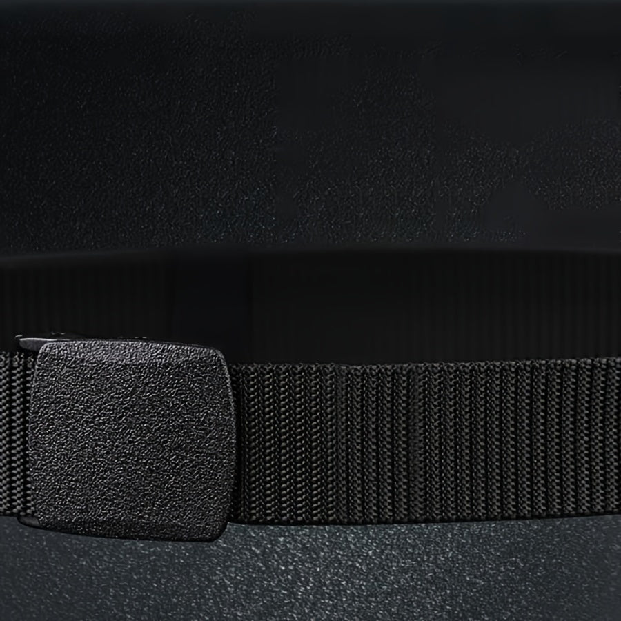 Nylon belt men's women's hypoallergenic belt non-metallic belt buckle military training smooth buckle nylon belt over security pants belt youth student korean casual outdoor tide