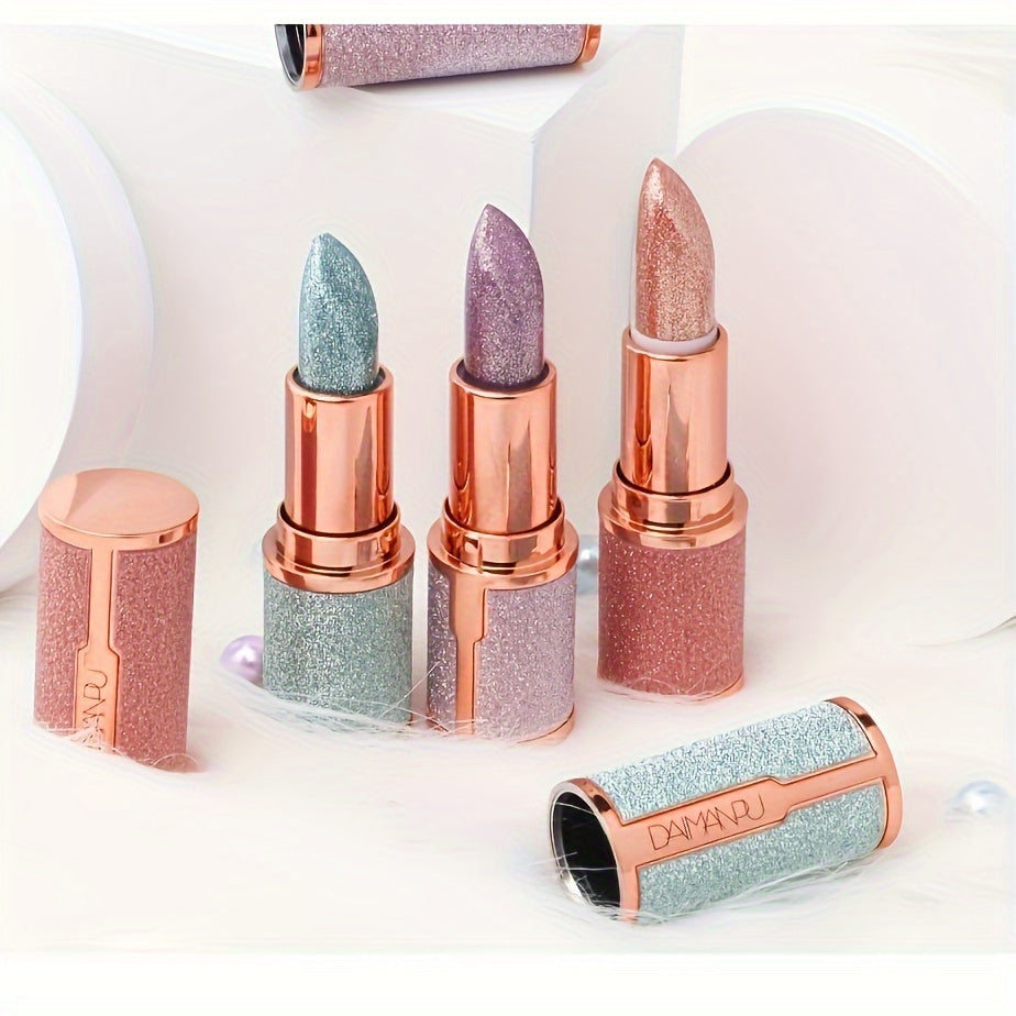 [Rose Lipstick] Long-Lasting Rose Smoke Powder Lipstick | Glossy Velvet Texture, Waterproof & Anti-Fouling, Shimmering Pink Shade | Perfect for Valentine's Day Gifts & Casual Attire