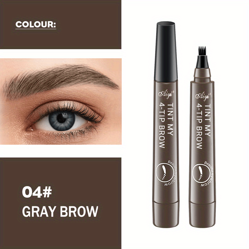 Waterproof Long-Lasting Microblading Eyebrow Pen - Creates Natural, Defined Brows With Micro-Fork Tip Applicator - Perfect Gift For Women With All Skin Types A Wild Eyebrow Easy To Use Easy And Fast Eyebrow Brush