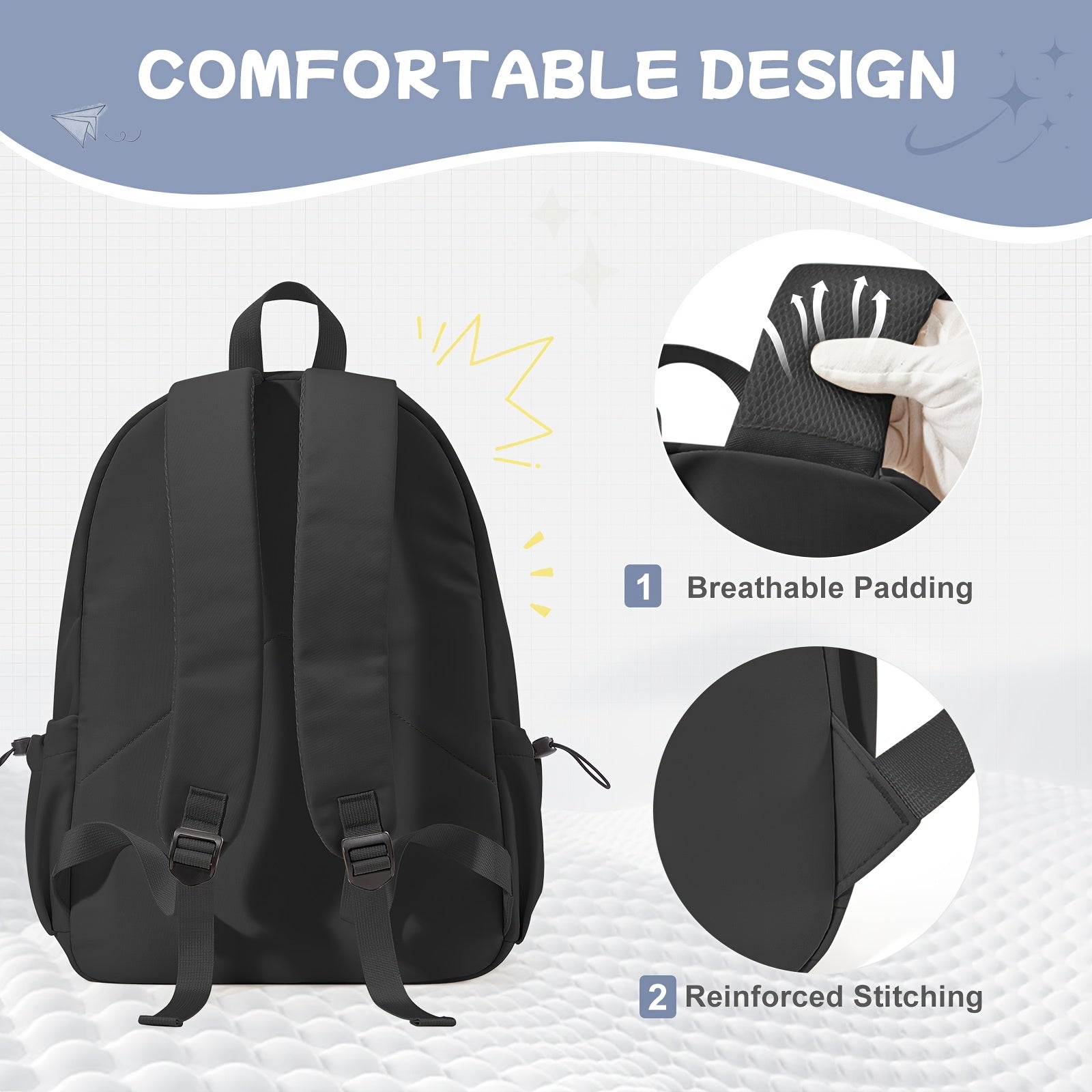 Lightweight Casual Laptop Backpack For For Men And Women, School Book Bag For College