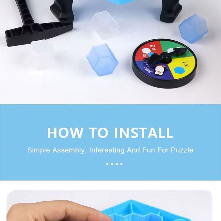 Save the Penguins Family Game - Interactive Ice Knocking Board Toy with Colorful & White Plastic Pieces, Educational STEM Fun for Youngsters