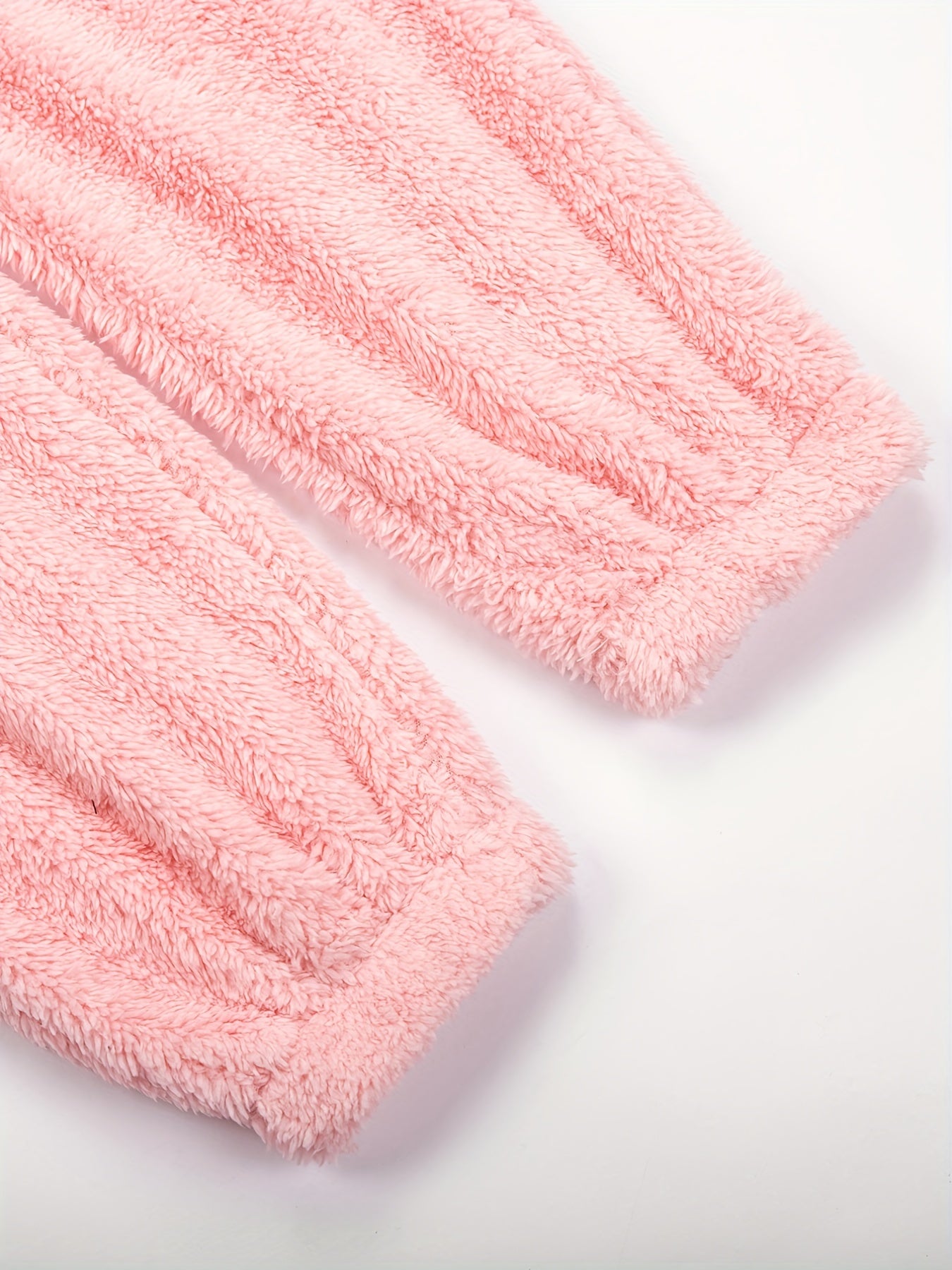 Fuzzy Hooded Pajama Jumpsuit For Music Festival, Comfy & Cute Long Sleeve Zipper Pajamas, Women's Lingerie & Sleepwear