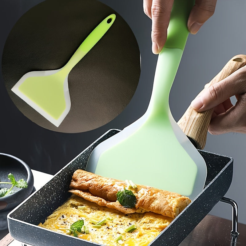 Silicone cooking utensils- non-stick, heat-resistant kitchen cookware for cooking, stir-frying and frying - ideal for pancakes, steaks and barbecue grills